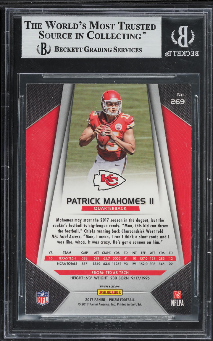 2017 Panini Prizm Silver Patrick Mahomes II ROOKIE #269 BGS 8.5