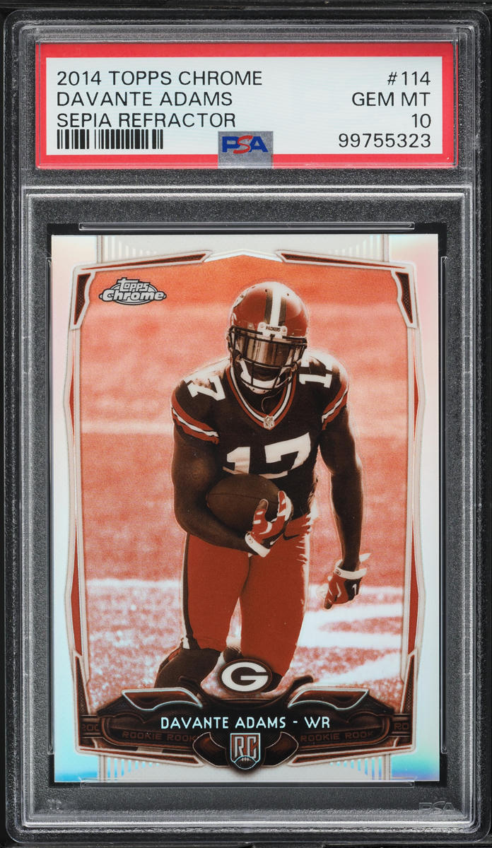 2014 Topps Chrome Sepia Refractor Davante Adams ROOKIE /99 #114 PSA 10 GEM MINT