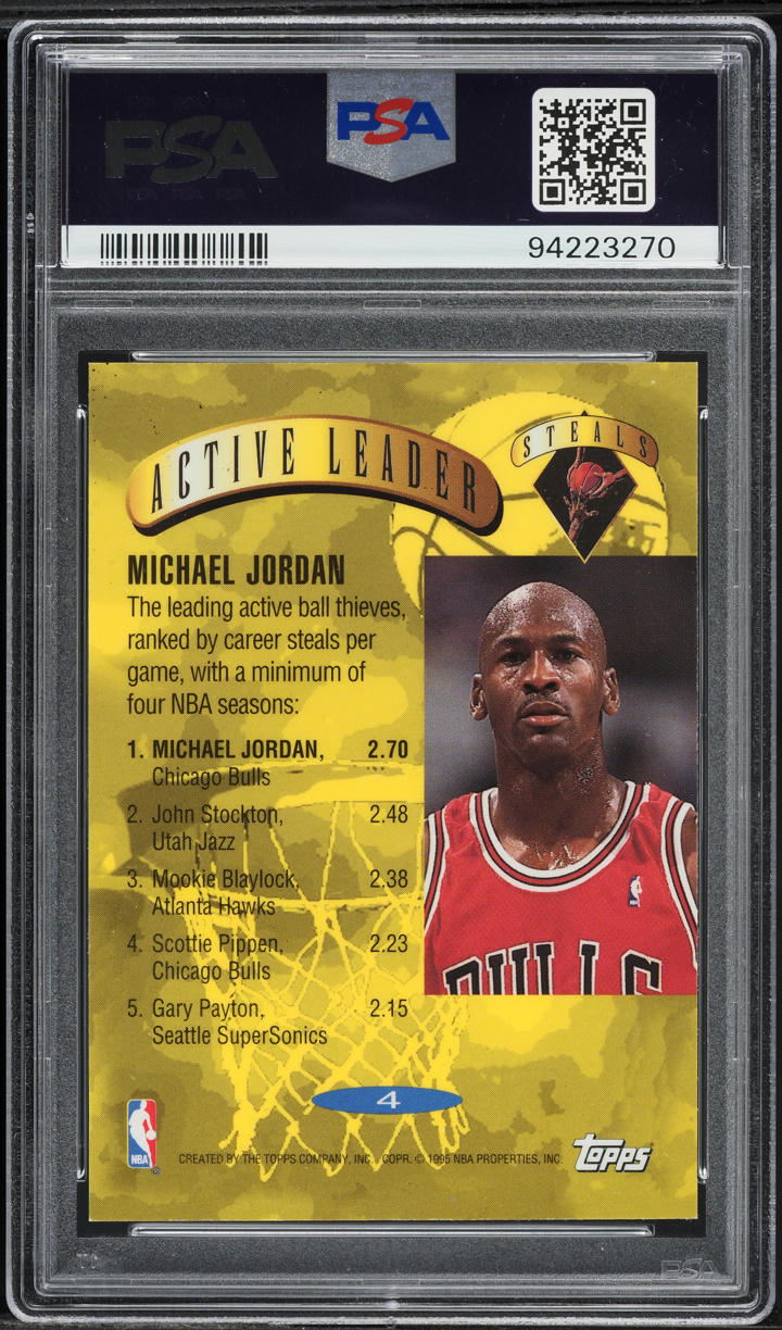 1995 Topps Power Boosters Michael Jordan #4 PSA 10 GEM MINT