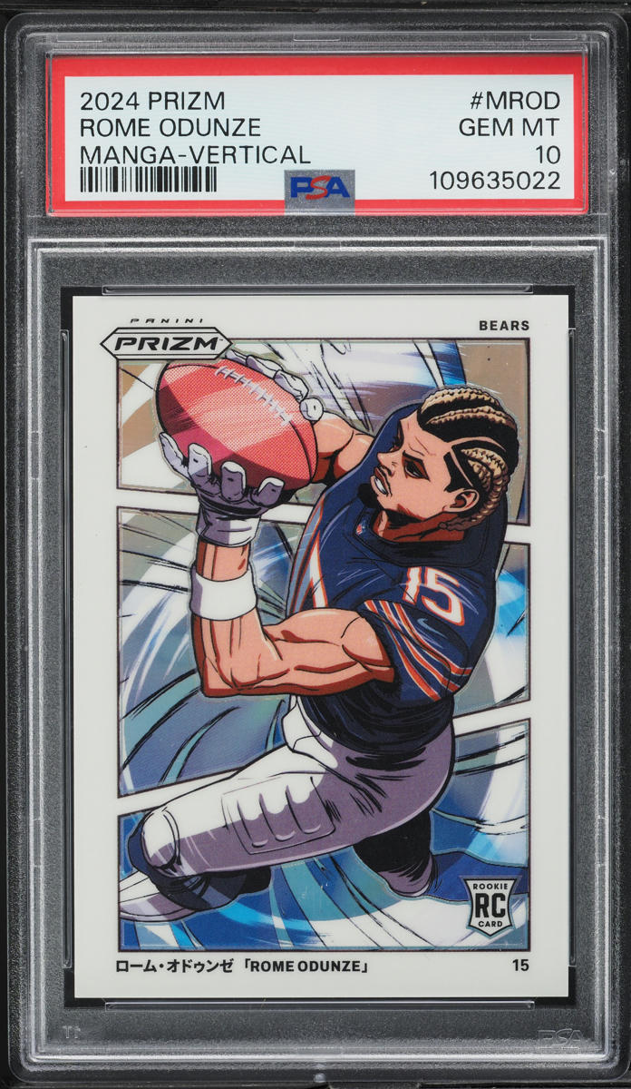 2024 Panini Prizm Manga Vertical Rome Odunze ROOKIE #MROD PSA 10 GEM MINT