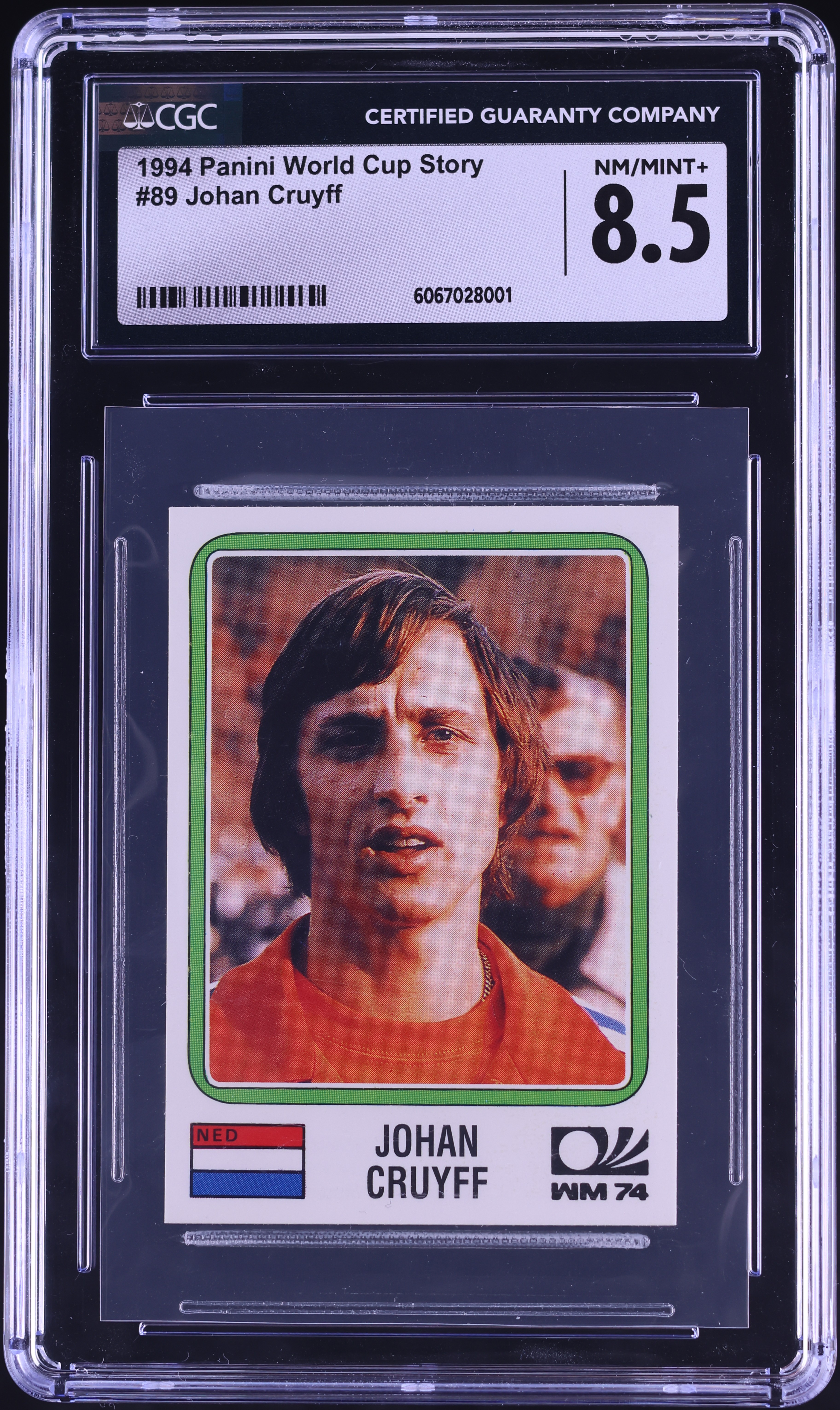 1994 Panini World Cup Story Johan Cruyff #89 CGC 8.5 NM-MT+ on
