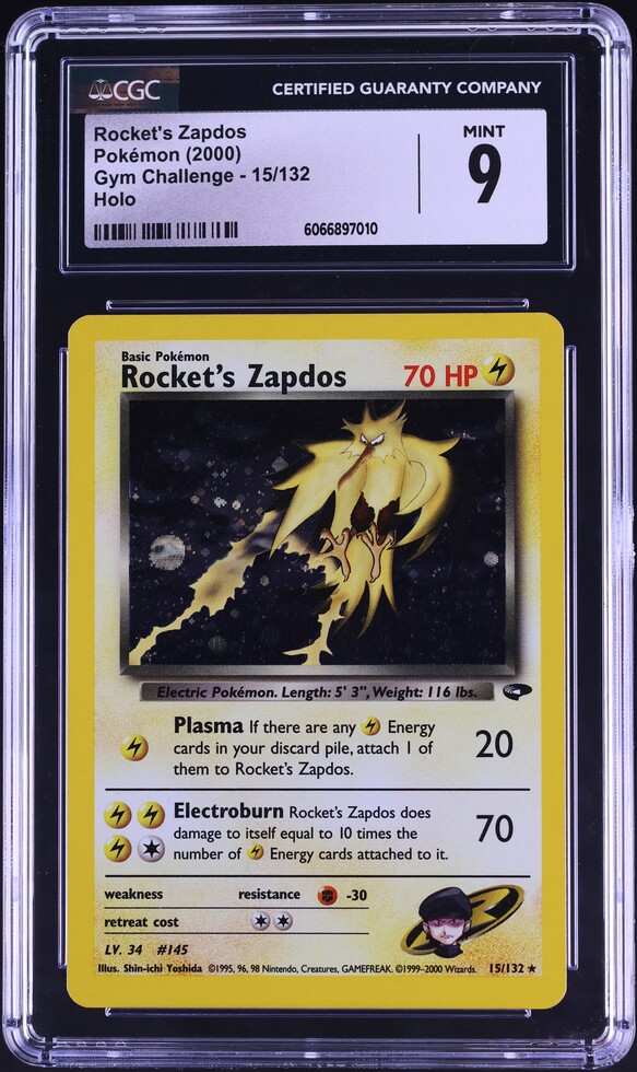 2000 Pokemon Base Set 2 Holo Zapdos #20 CGC AUTH on Fanatics Collect 2000 Pokemon Base Set 2 Holo Zapdos #20 CGC AUTH on Fanatics Collect