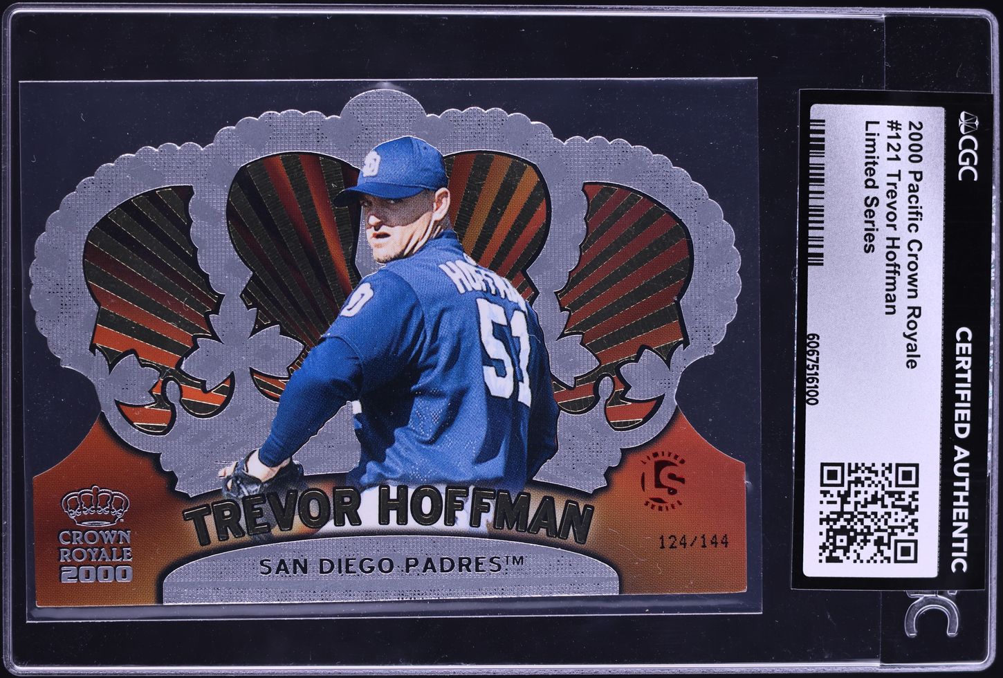 2000 Pacific Crown Royale Limited Series Trevor Hoffman /144 #121 CGC AUTH