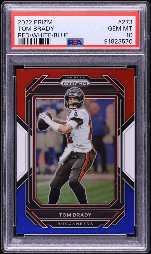 2022 Panini Prizm Red White Blue Tom Brady #273 PSA 10 GEM MINT