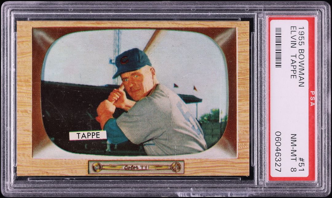1955 Bowman Elvin Tappe #51 PSA 8 NM-MT