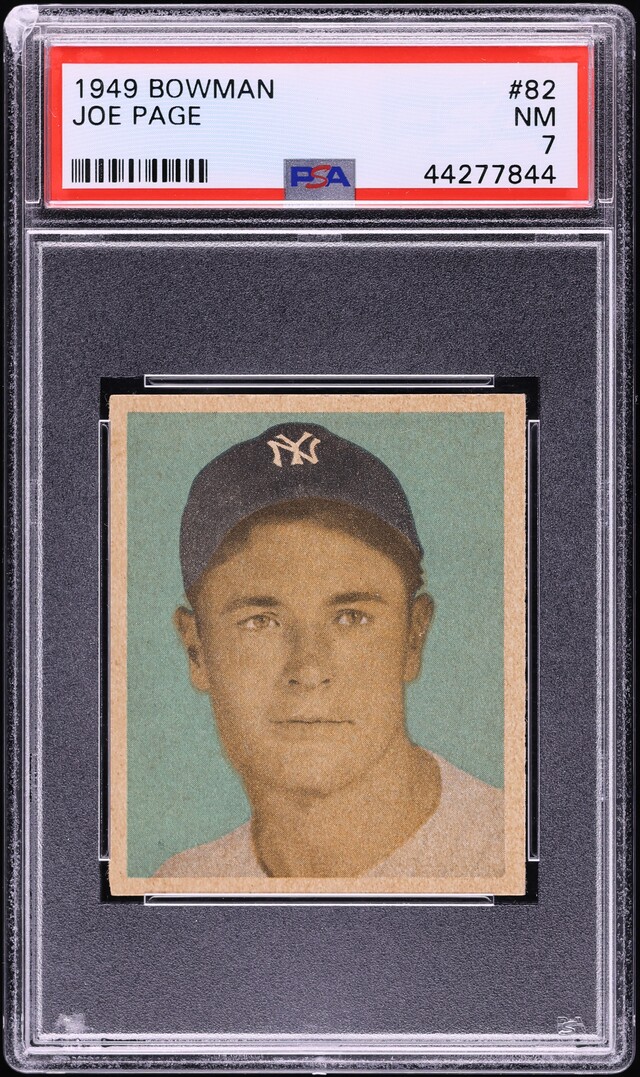 1949 Bowman Joe Page #82 PSA 7 NRMT