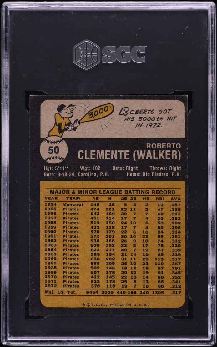 1973 Topps Roberto Clemente #50 SGC 8 NM-MT