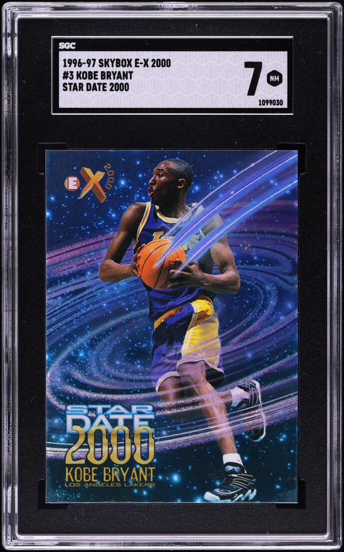 1996 Skybox E-X 2000 Star Date 2000 Kobe Bryant ROOKIE #3 SGC 7 NRMT