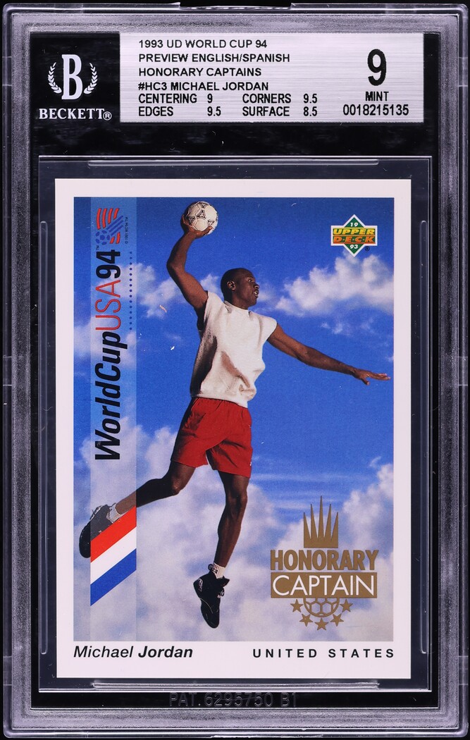 1993 UD World Cup '94 Preview Honorary Captains Michael Jordan