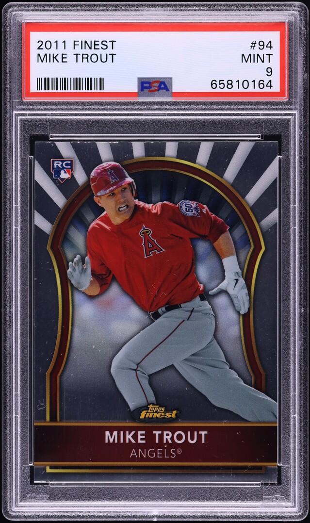 2011 Finest Mike Trout ROOKIE #94 PSA 9 MINT