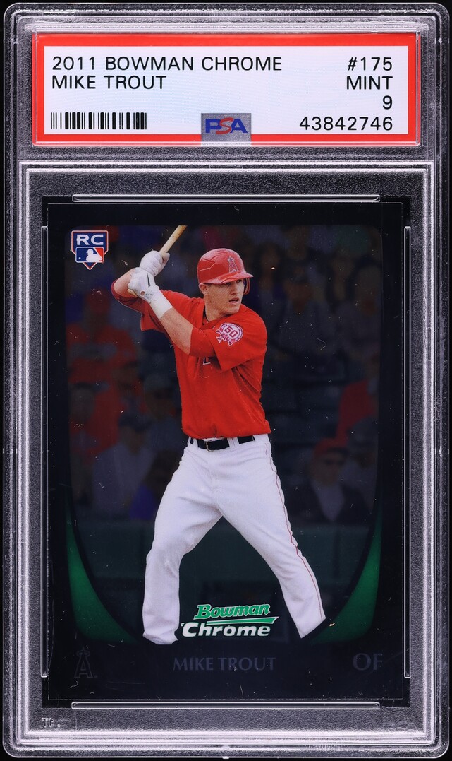 2011 Bowman Chrome Mike Trout ROOKIE #175 PSA 9 MINT