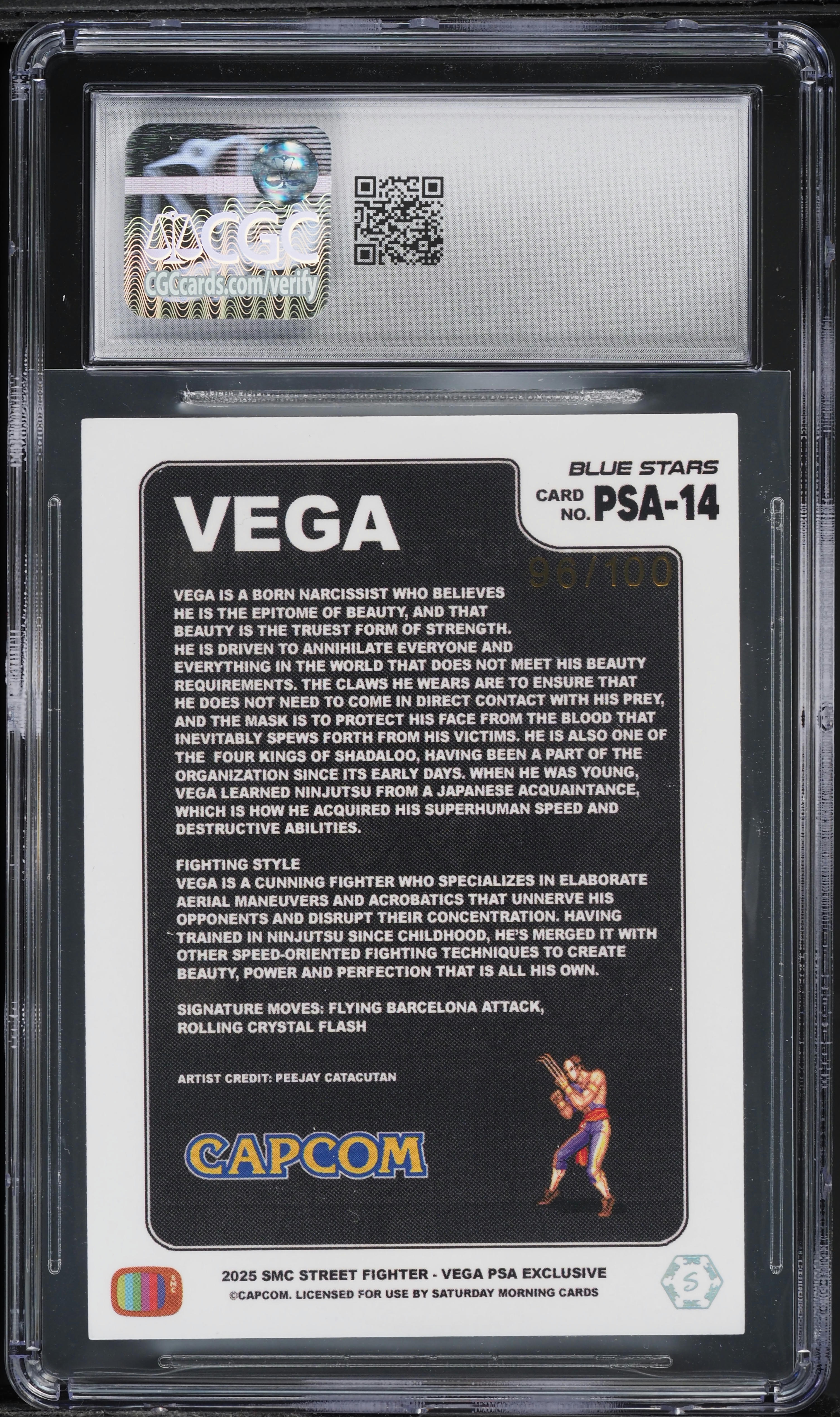 2025 Street Fighter Saturday Morning PSA Magazine Blue Stars Vega