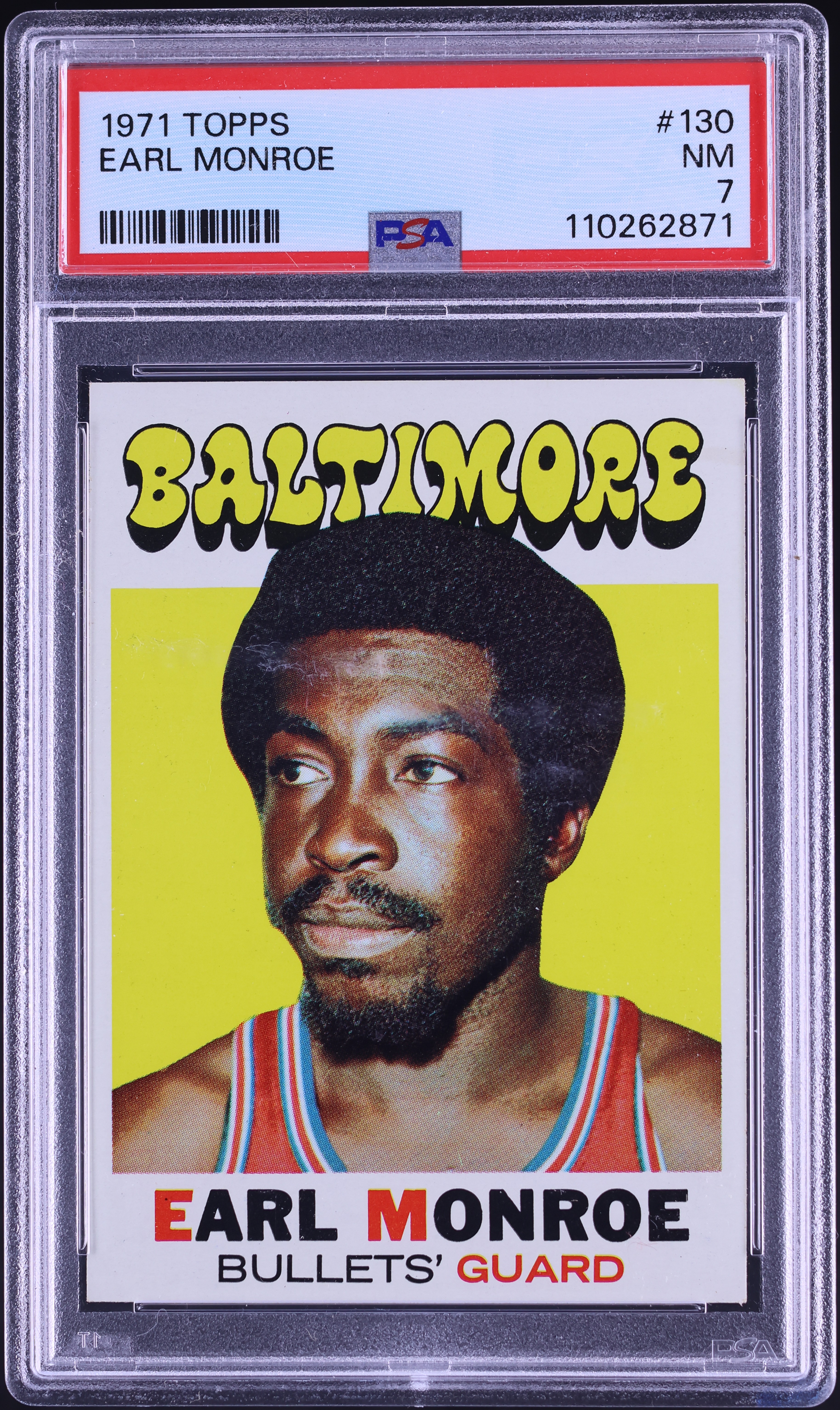 1971 Topps Basketball Earl Monroe #130 PSA 7 NRMT on Fanatics Collect