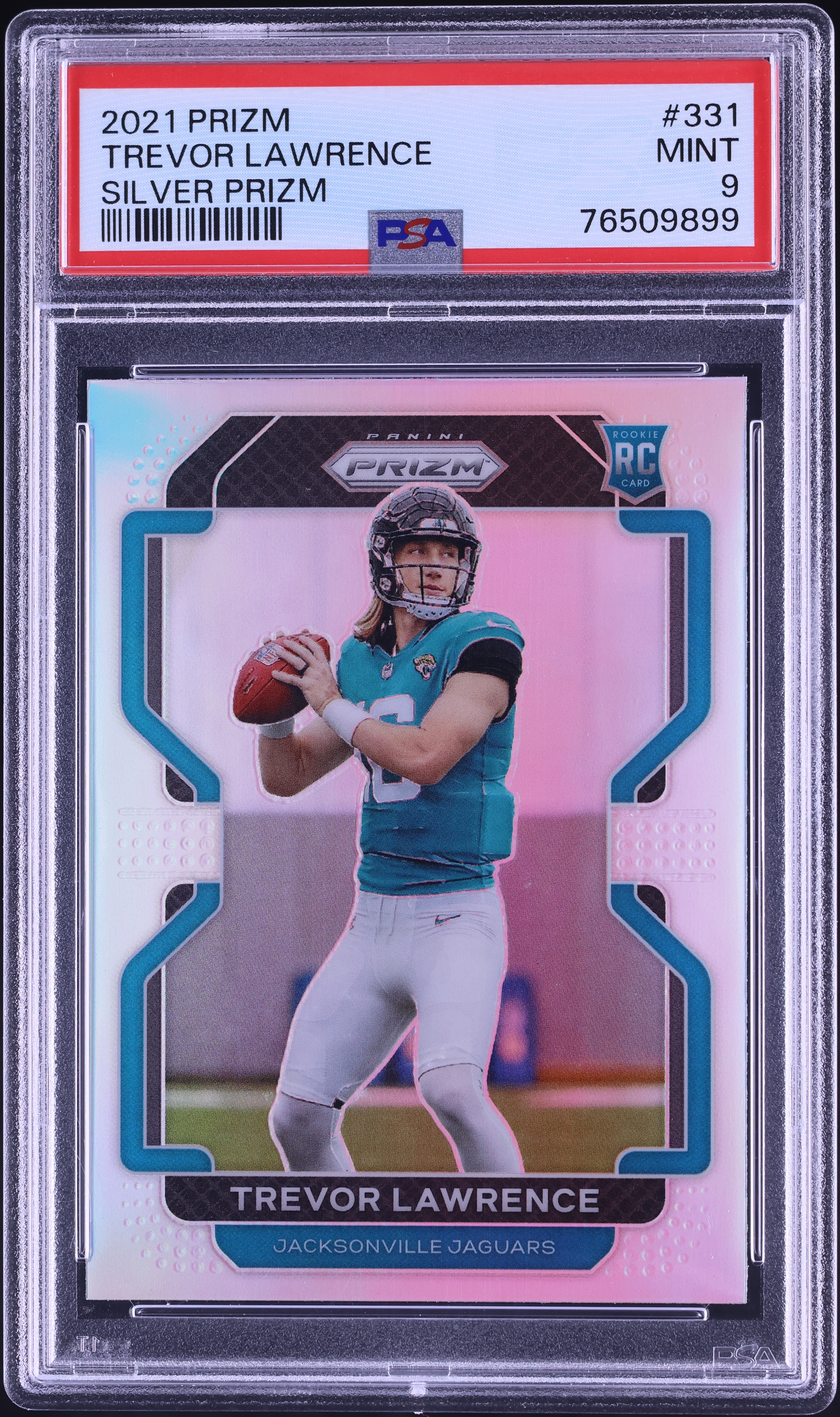 2021 Panini Prizm Silver Trevor Lawrence ROOKIE #331 PSA 9 MINT on