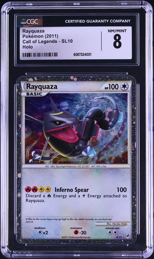 2011 Pokemon Call of Legends Holo Rayquaza #SL10 CGC 8 NM-MT on