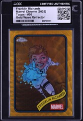 2025 Topps Marvel Chrome Gold Wave Refractor Franklin Richards /50