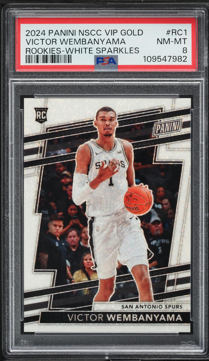 2024 Panini NSCC VIP Gold White Sparkles Victor Wembanyama ROOKIE #RC1 PSA 8
