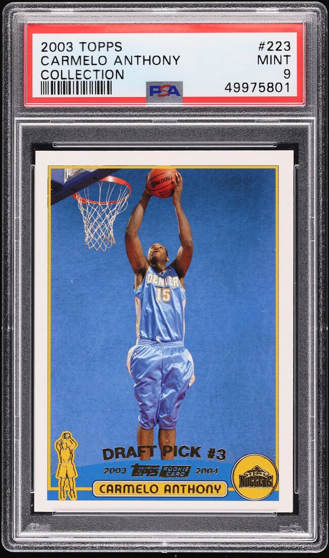 2003 Topps Collection Carmelo Anthony ROOKIE #223 PSA 9 MINT