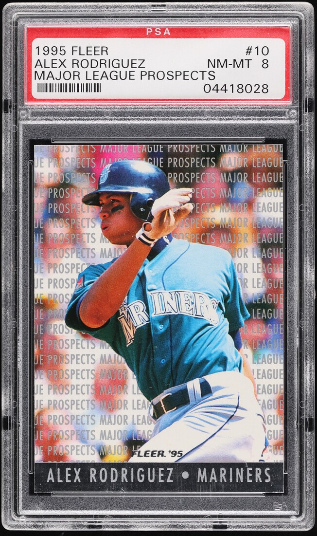 1995 Fleer Major League Prospects Alex Rodriguez ROOKIE #10 PSA 8 NM-MT