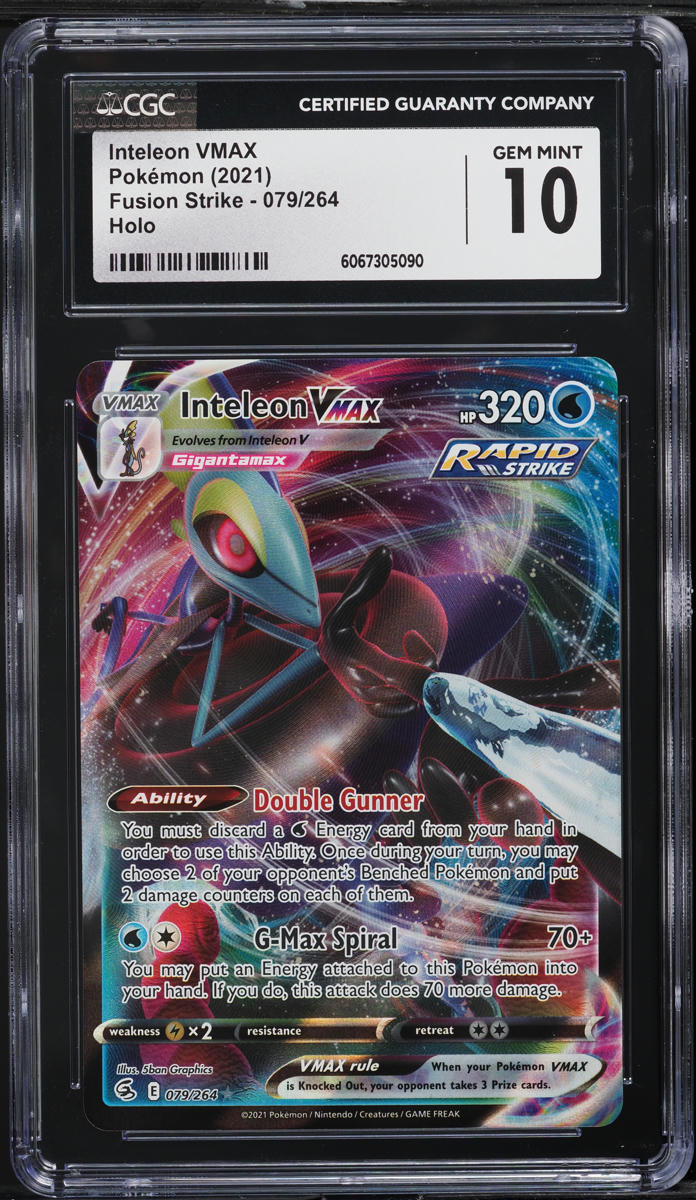 2021 Pokemon Sword & Shield Fusion Strike Inteleon VMAX #79 CGC 10 GEM MINT  on Fanatics Collect