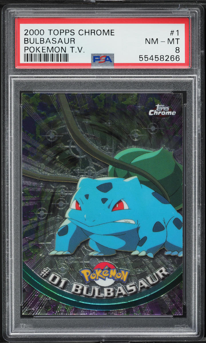2000 Topps Chrome Pokemon Series 1 Bulbasaur #1 PSA 8 NM-MT
