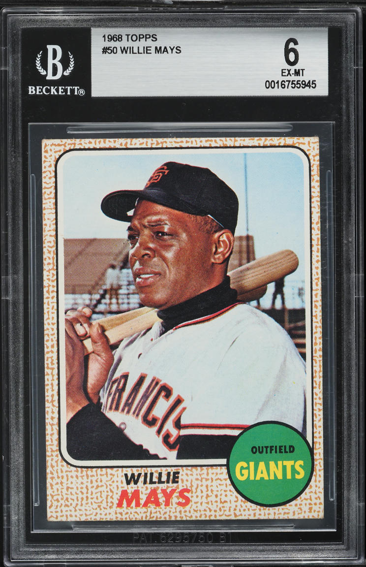 1968 Topps Willie Mays #50 BGS 6 EXMT