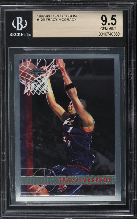 1997 Topps Chrome Tracy McGrady ROOKIE #125 BGS 9.5 GEM MINT on
