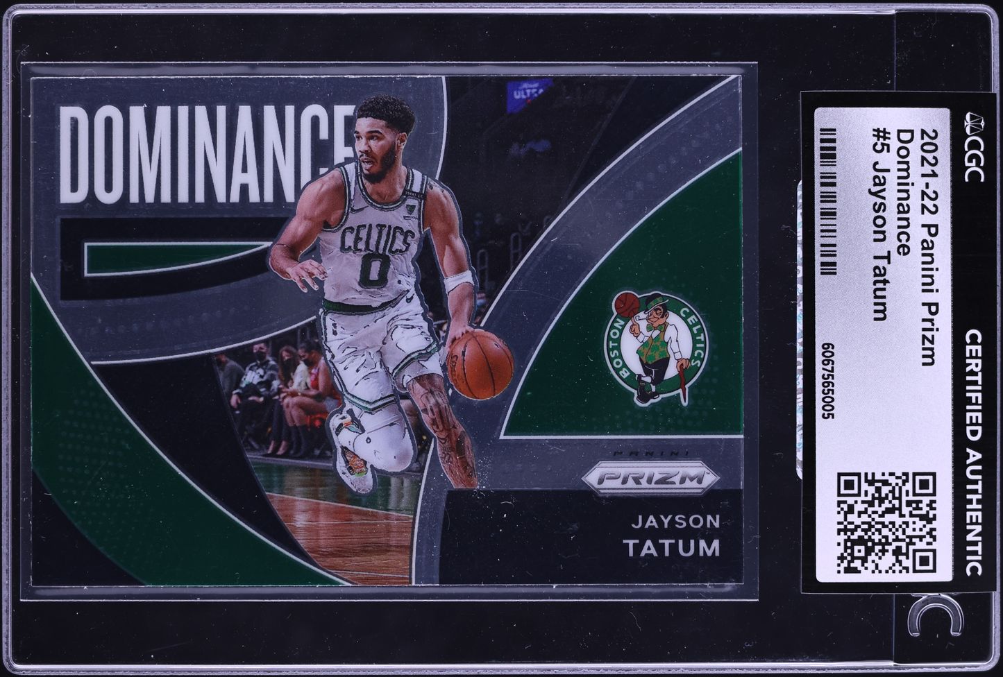 2021 Panini Prizm Dominance Jayson Tatum #5 CGC AUTH