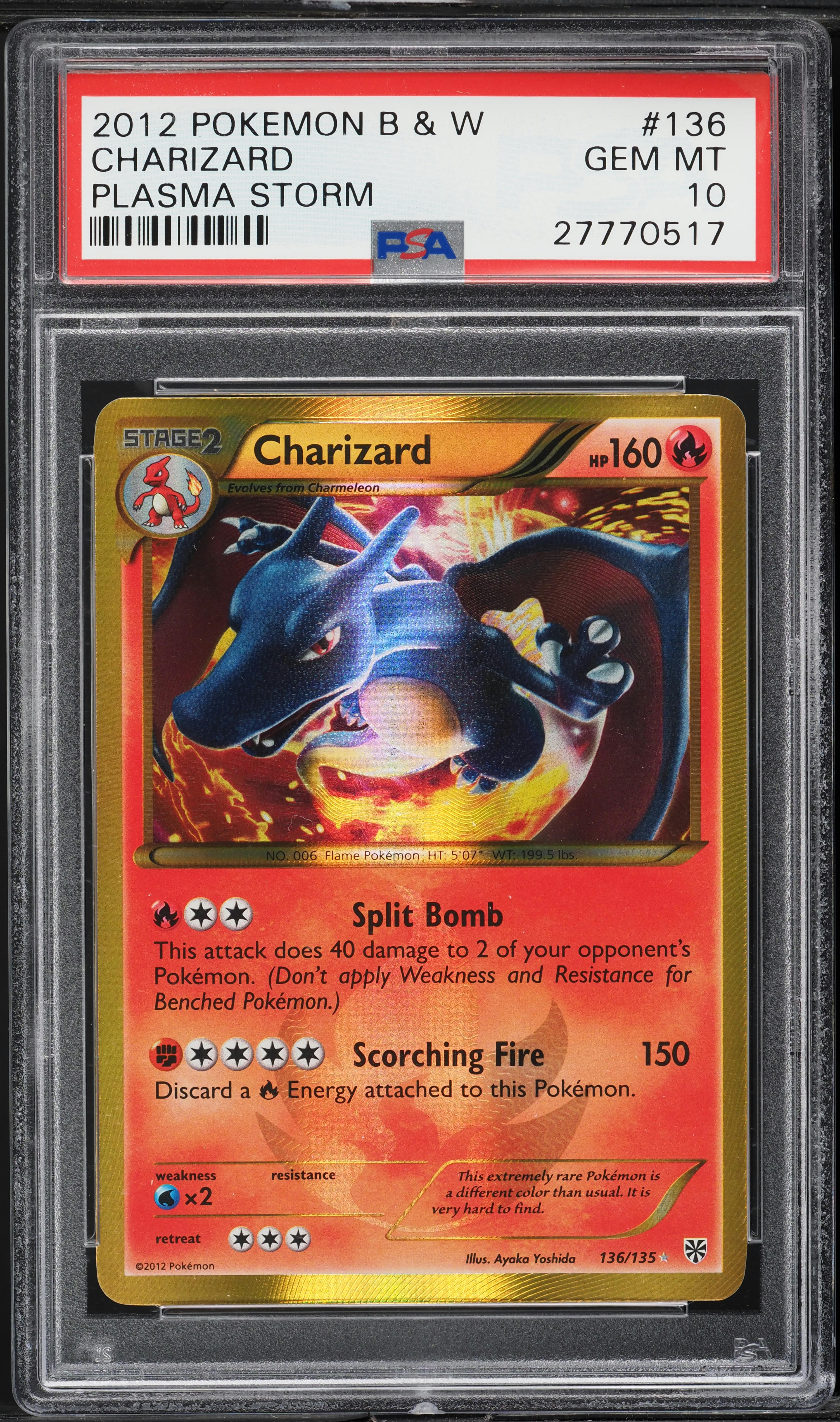 2012 charizard pokemon card 2012 Pokemon Black & White Plasma Storm Charizard #136 PSA 10 GEM MINT on  Fanatics Collect