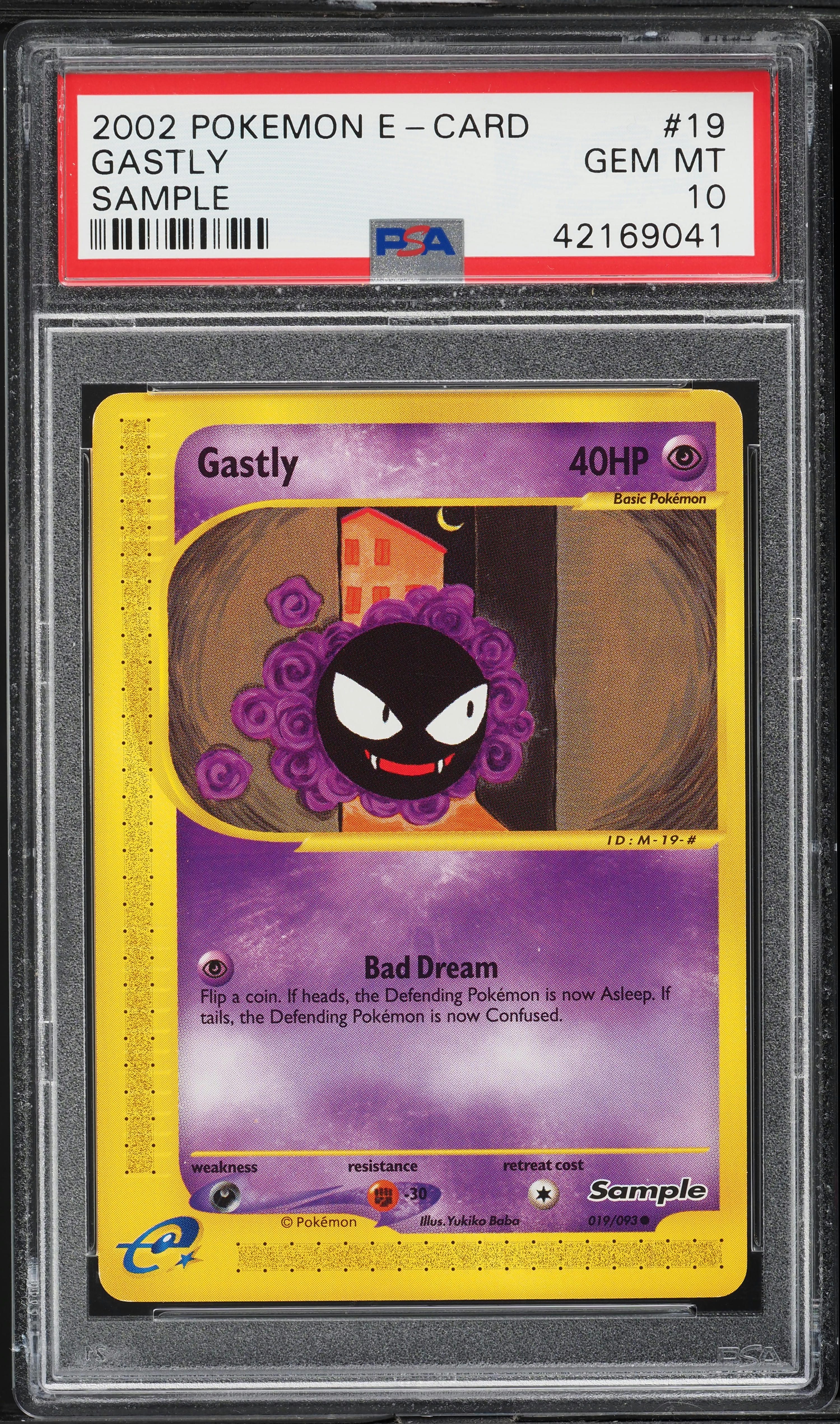 2002 Pokemon E-Card Sample Gastly #19 PSA 10 GEM MINT on Fanatics
