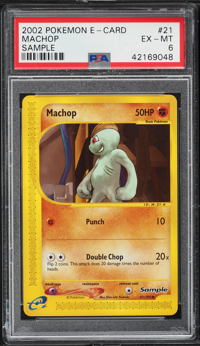 2002 Pokemon E-Card Sample Machop #21 PSA 6 EXMT on Fanatics Collect 2002 Pokemon E-Card Sample Machop #21 PSA 6 EXMT on Fanatics Collect