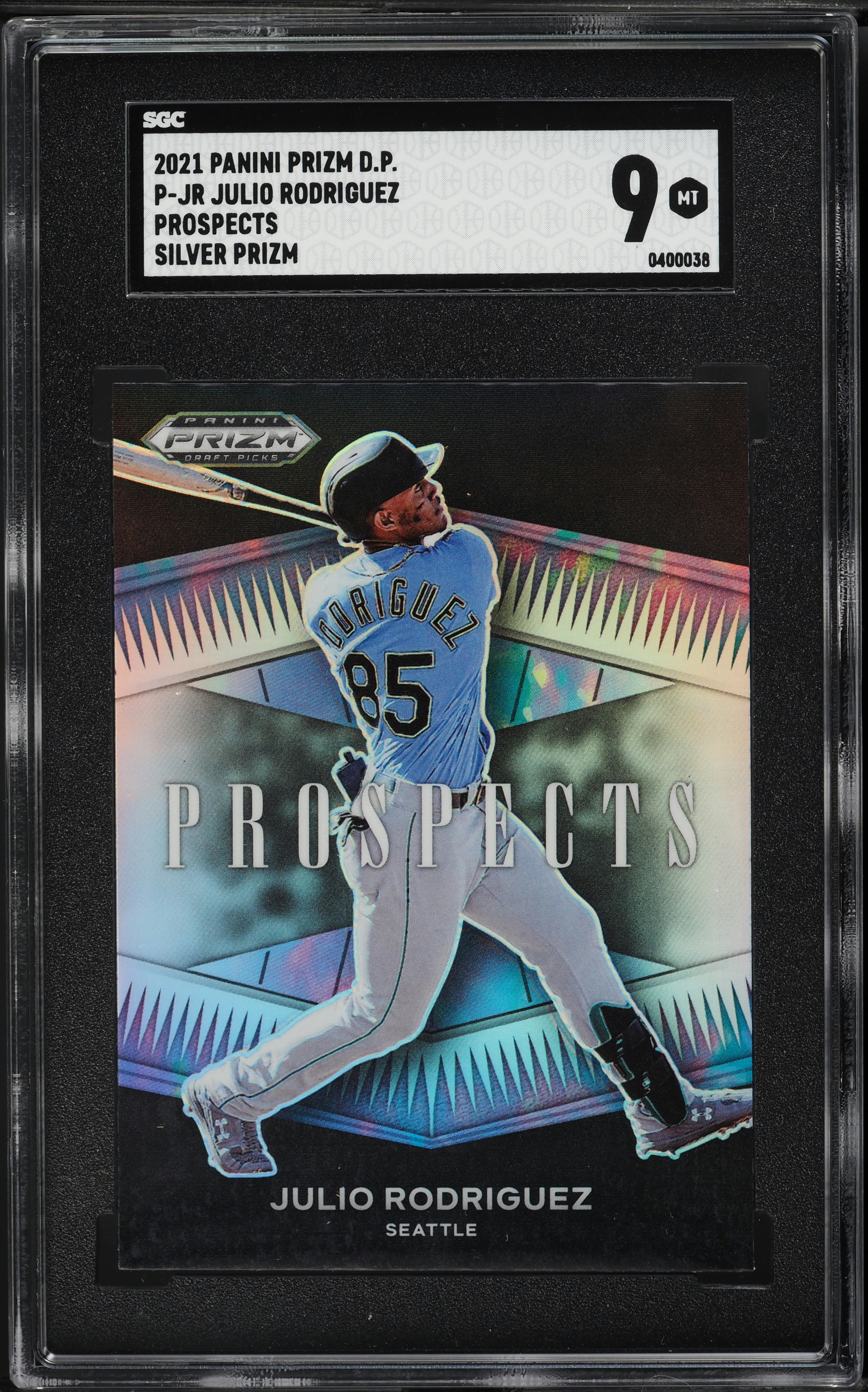 2021 Panini Prizm Draft Picks Silver Julio Rodriguez ROOKIE #P-JR