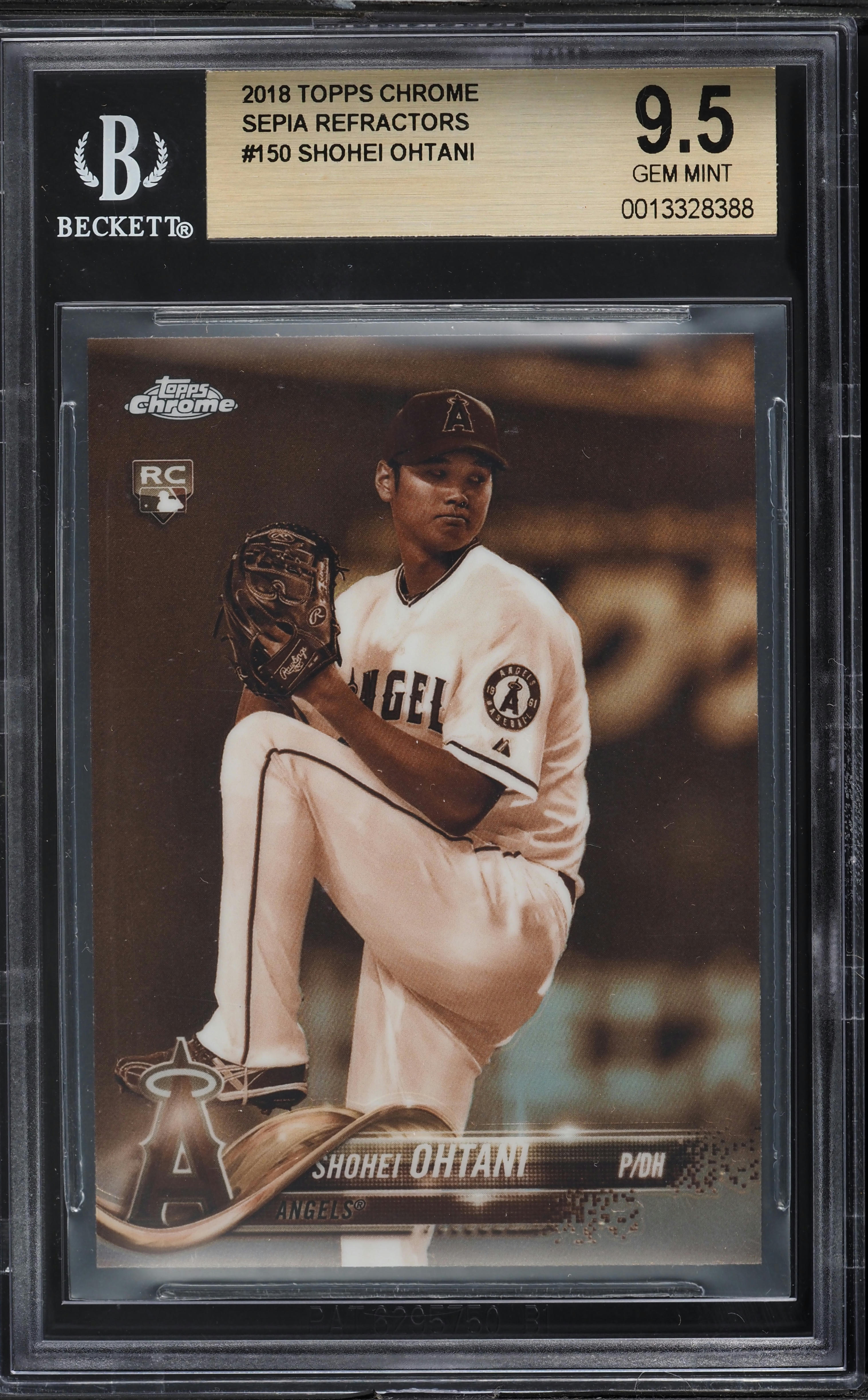 2018 Topps Chrome Sepia Refractor Shohei Ohtani ROOKIE #150 BGS 