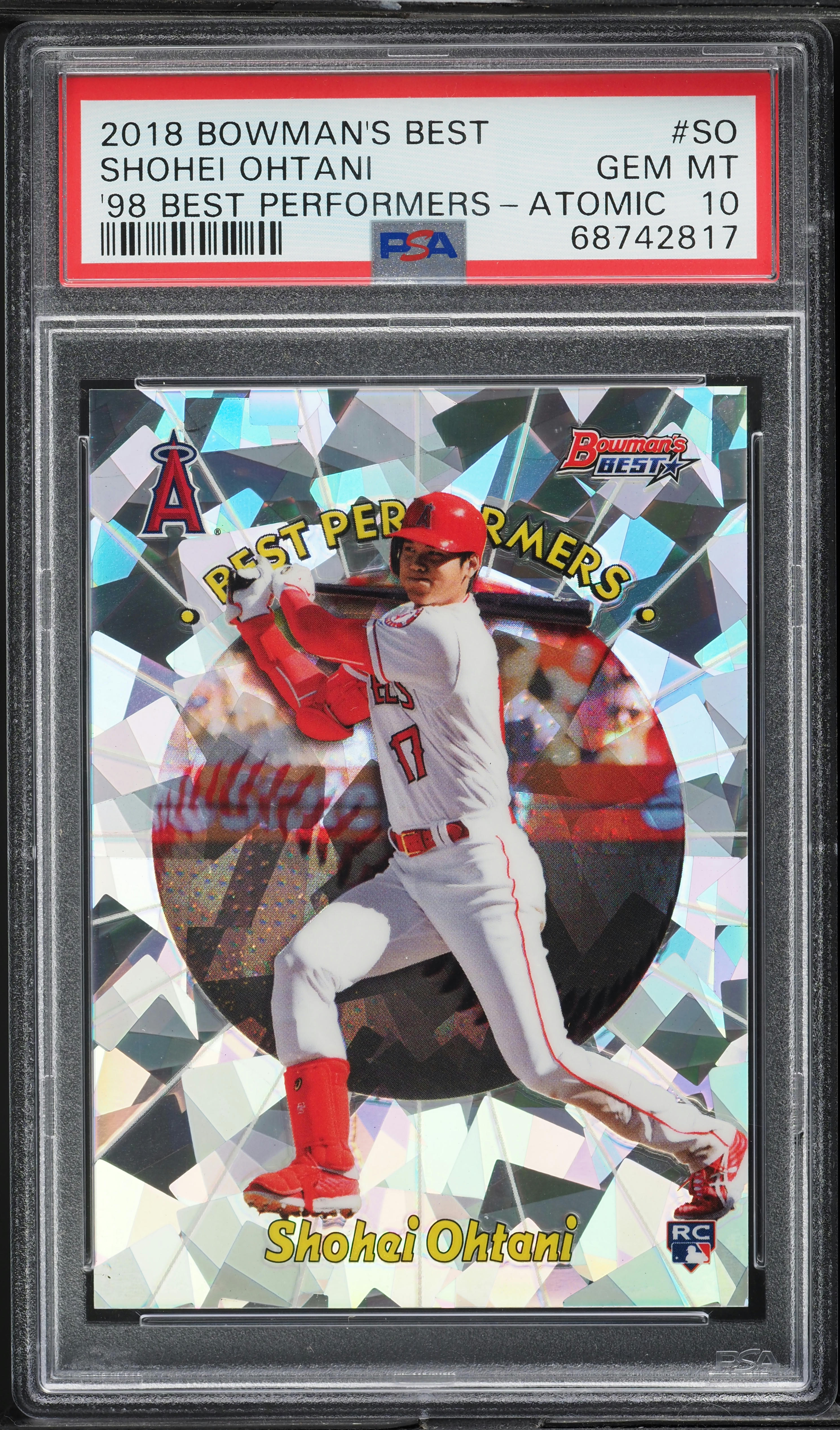 2018 Bowman's Best '98 Performers Atomic Refractor Shohei Ohtani