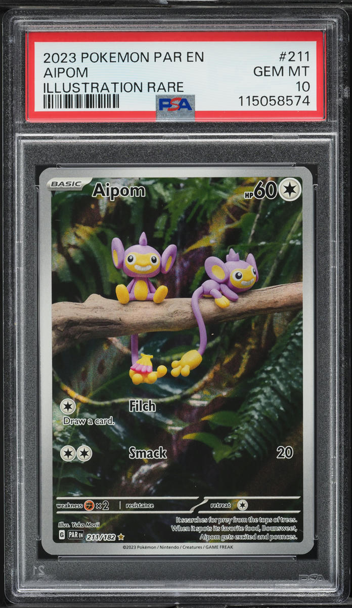 2023 Pokemon Scarlet & Violet Paradox Rift IR Aipom #211 PSA 10 GEM MINT
