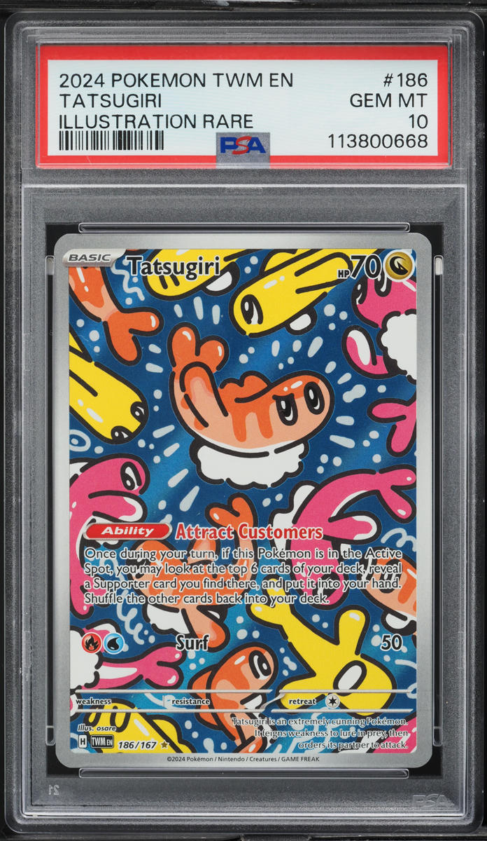 2024 Pokemon SV Twilight Masquerade IR Tatsugiri #186 PSA 10 GEM MINT