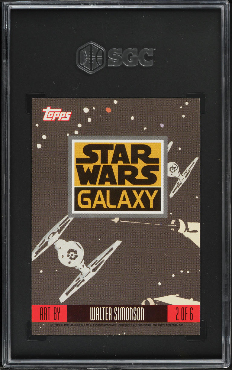 1993 Topps Star Wars Galaxy Etched Foil Han Solo #2 SGC 9 MINT on