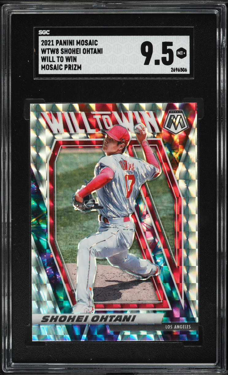 2021 Panini Mosaic Will To Win Prizm Shohei Ohtani #WTW8 SGC 9.5