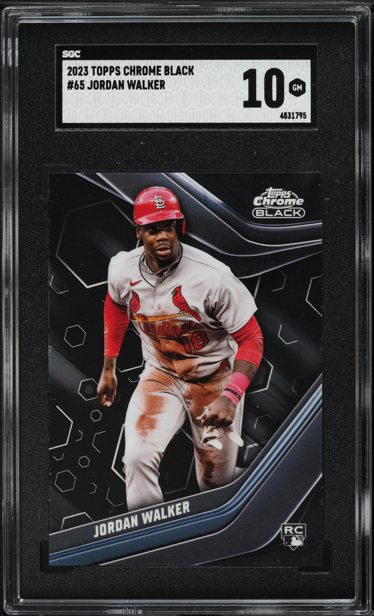2023 Topps Chrome Black Jordan Walker ROOKIE #65 SGC 10 GEM MINT