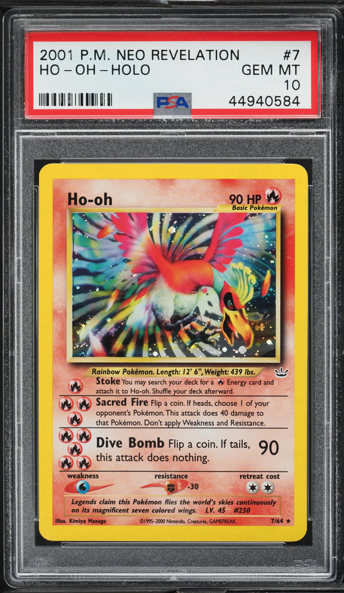 2000 Pokemon Neo Revelation Holo Ho-Oh #7 PSA 10 GEM MINT