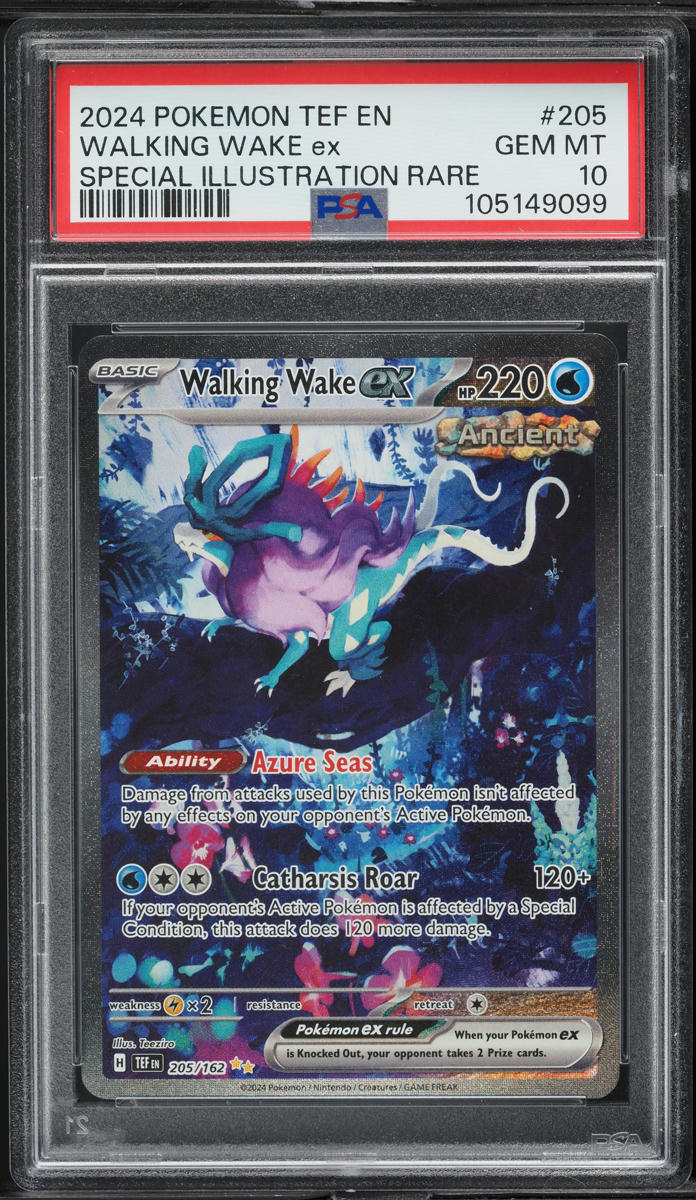 2024 Pokemon Scarlet & Violet Temporal Forces AR Walking Wake ex #205 PSA 10 GEM