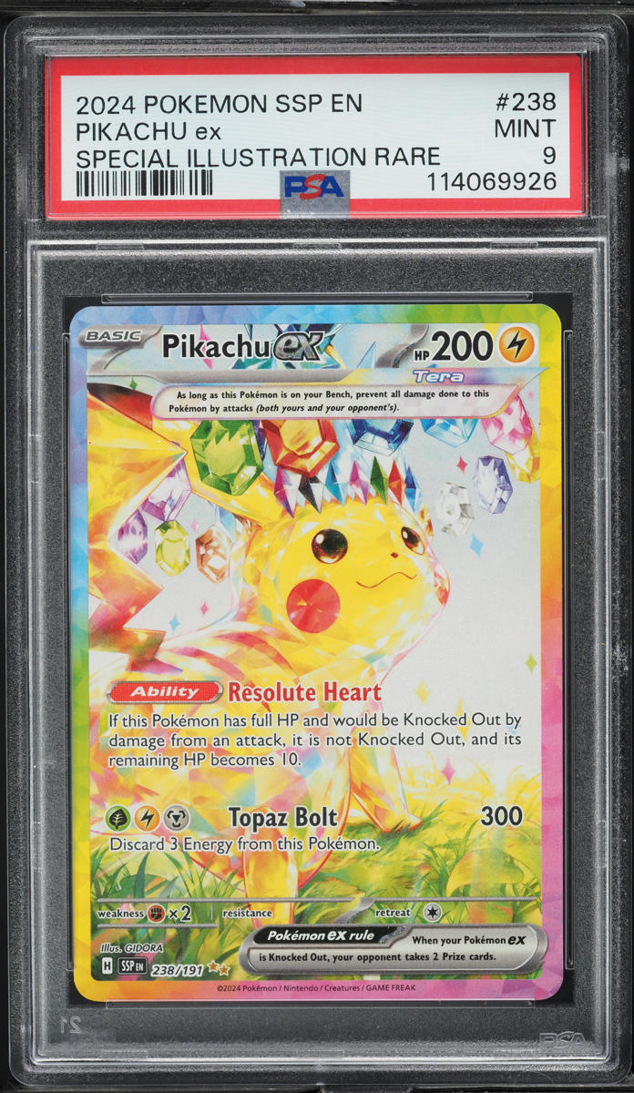 2024 Pokemon Scarlet & Violet Surging Sparks SIR Pikachu ex #238