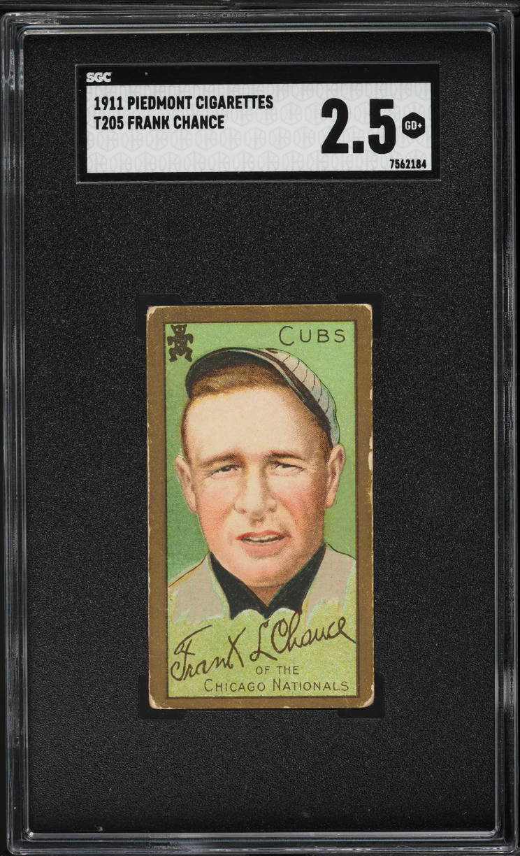 1911 T205 Gold Border Frank Chance SGC 2.5 GD+