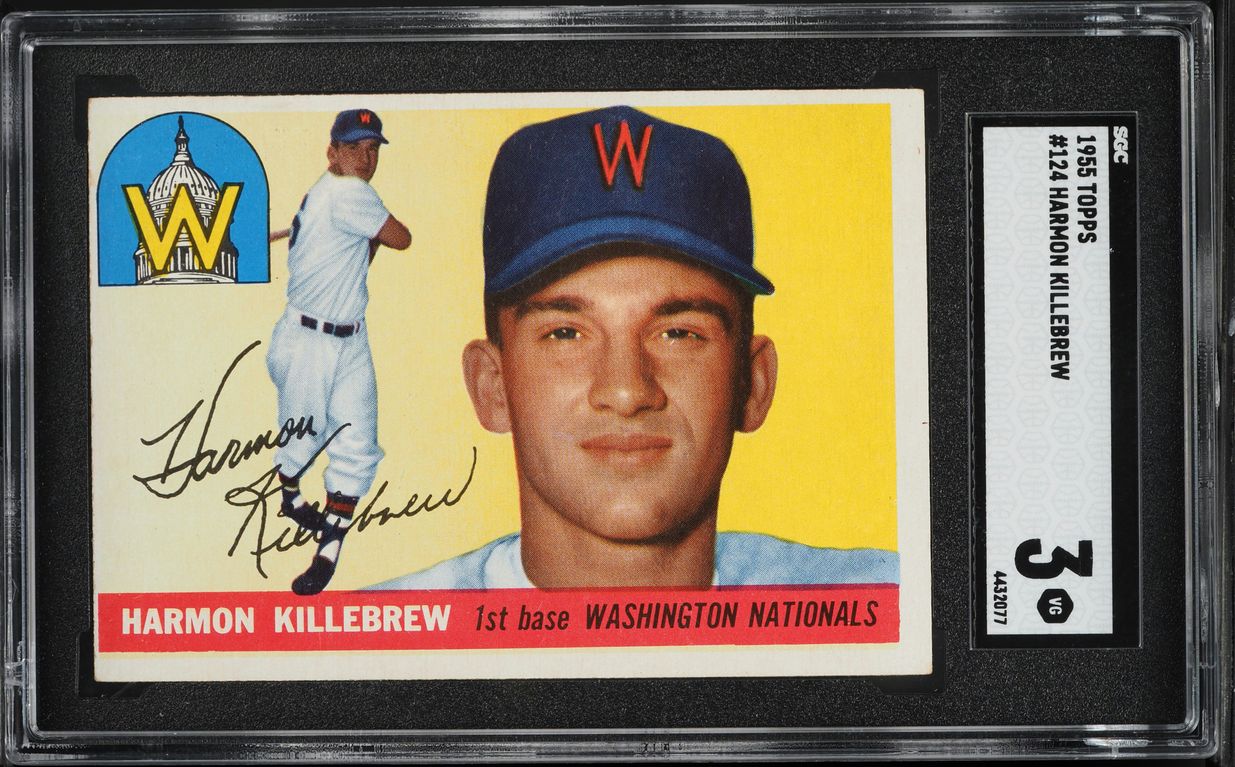 1955 Topps Harmon Killebrew ROOKIE #124 SGC 3 VG