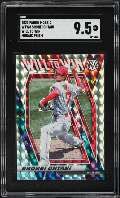 2021 Panini Mosaic Will To Win Prizm Shohei Ohtani #WTW8 SGC 9.5