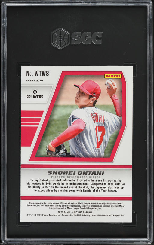 2021 Panini Mosaic Will To Win Prizm Shohei Ohtani #WTW8 SGC 9.5