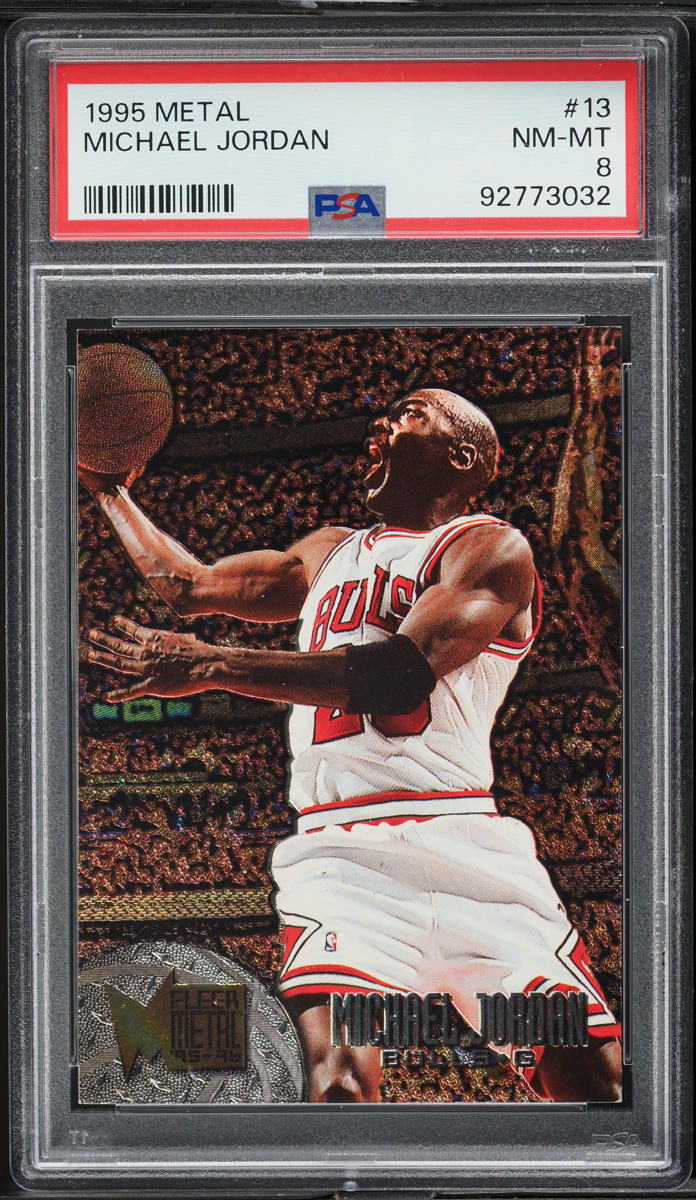 1995 Metal Basketball Michael Jordan #13 PSA 8 NM-MT on Fanatics