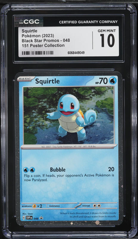 2023 Pokemon SV 151 Black Star Promo Poster Collection Squirtle #48 CGC 10 GEM on Fanatics Collect 2023 Pokemon SV 151 Black Star Promo Poster Collection Squirtle #48 CGC 10 GEM on Fanatics Collect