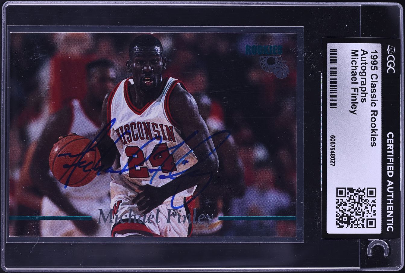 1995 Classic Rookies Michael Finley ROOKIE AUTO /3695 CGC AUTH on