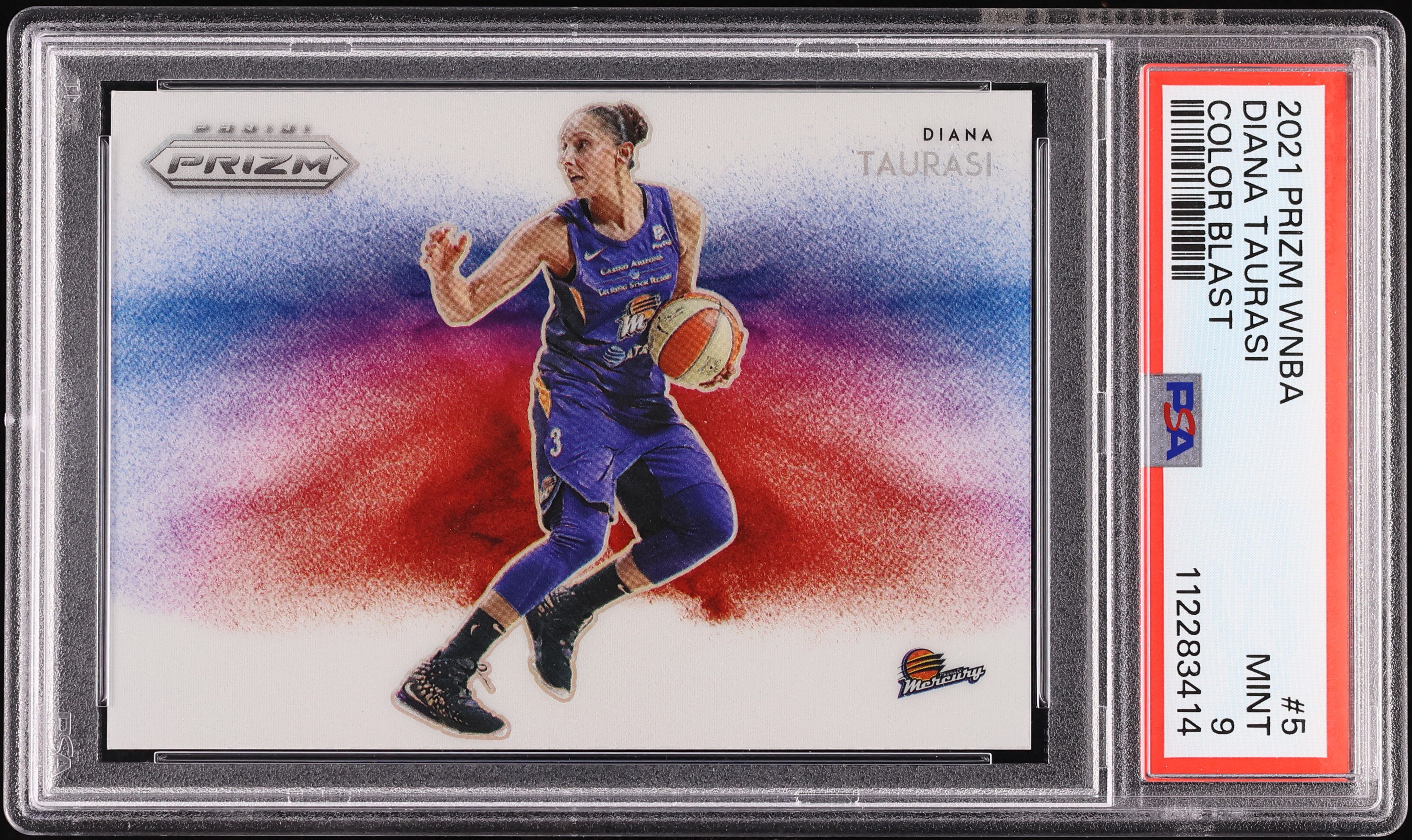 2021 Panini Prizm WNBA Color Blast Diana Taurasi #5 PSA 9 MINT on